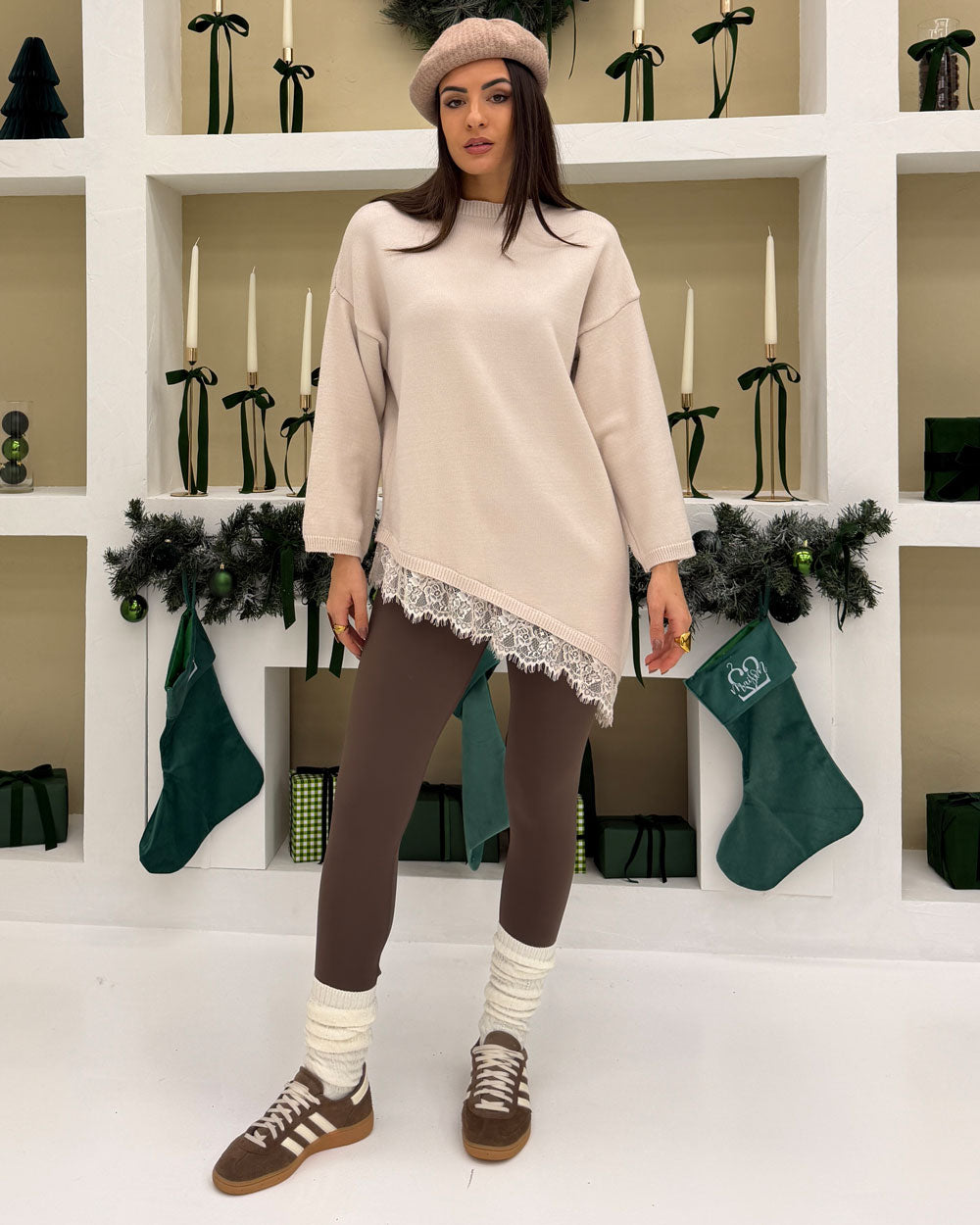 Leggins felpato 3358-1 Marrone