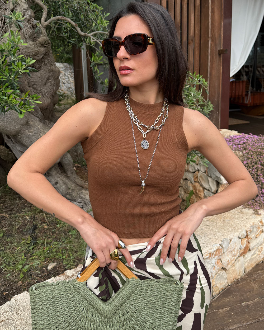 Canotta Tik Marrone