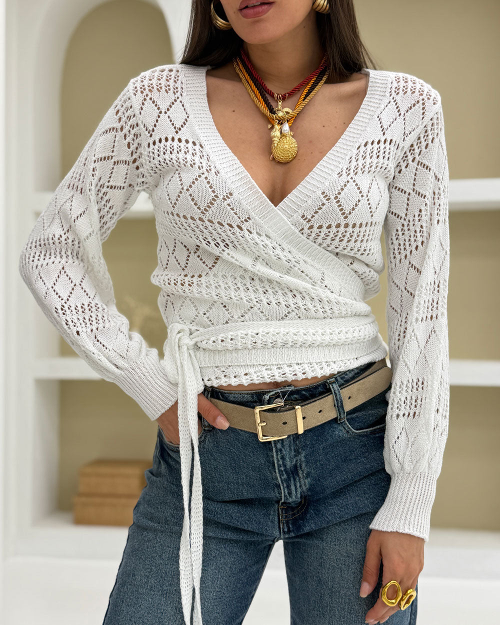 Cardigan Ibiza Bianco