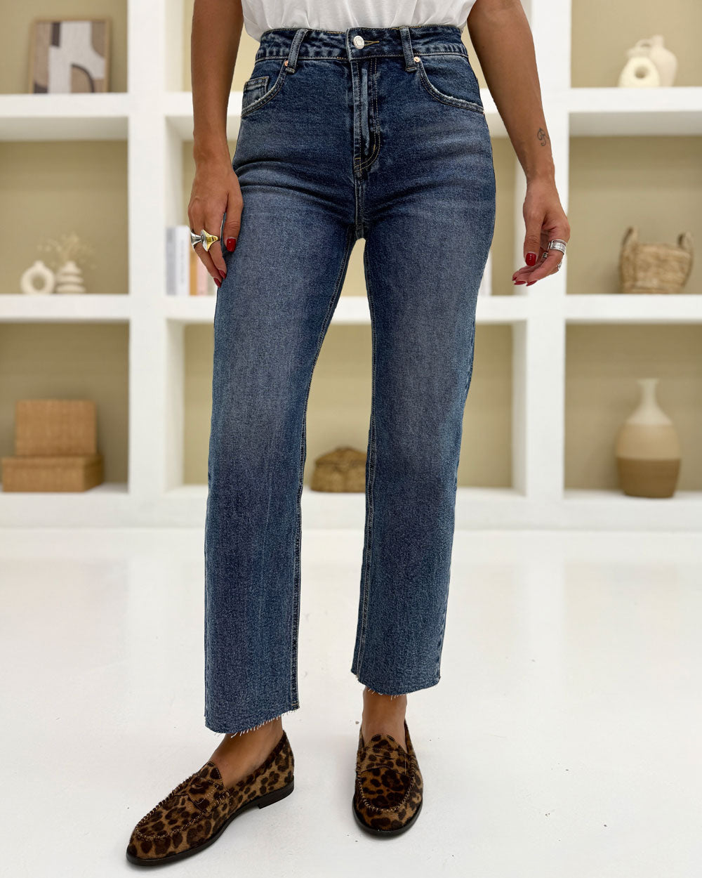 Jeans Straight sfumato Blu HH3000-5