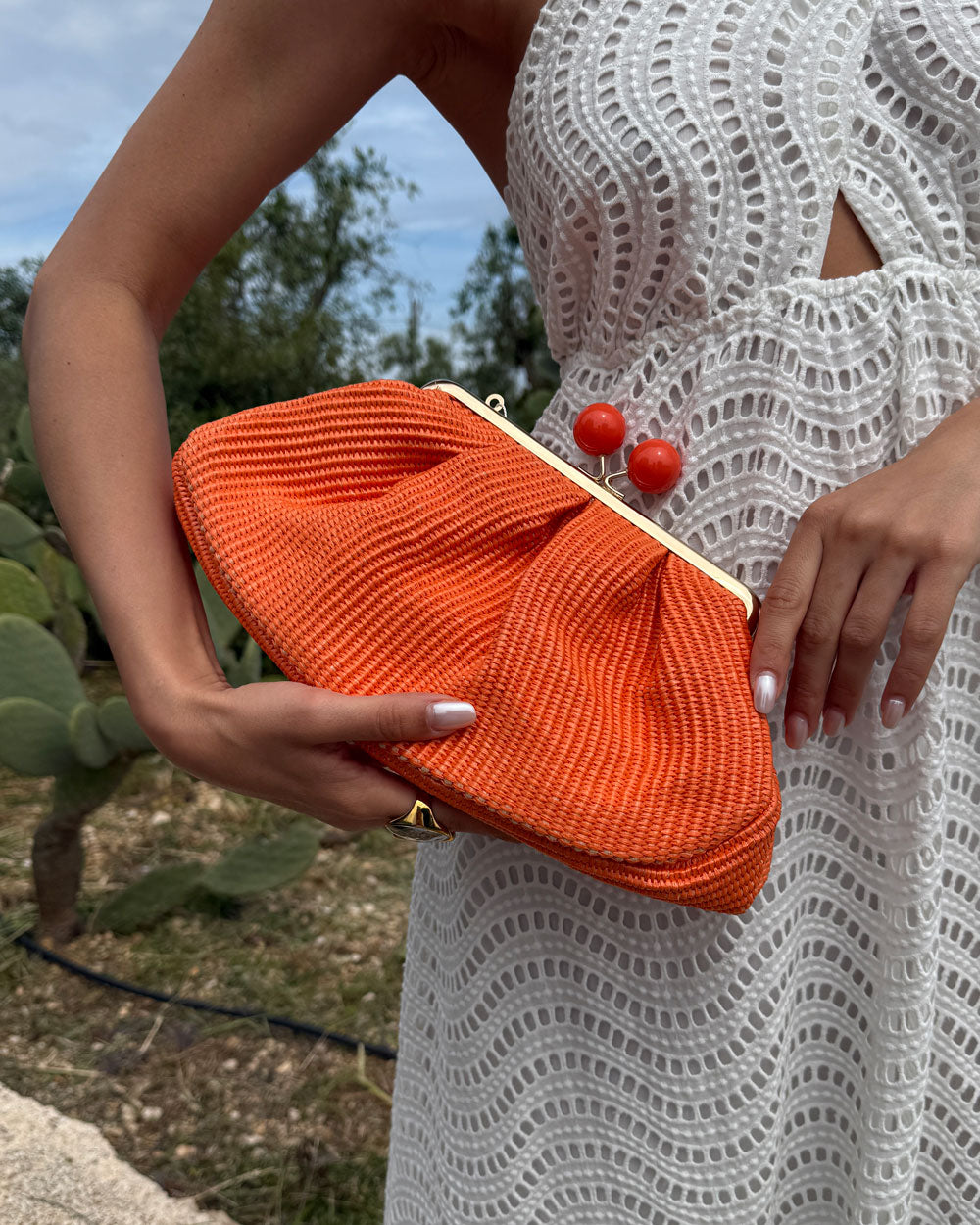 Borsa Cherry Arancione