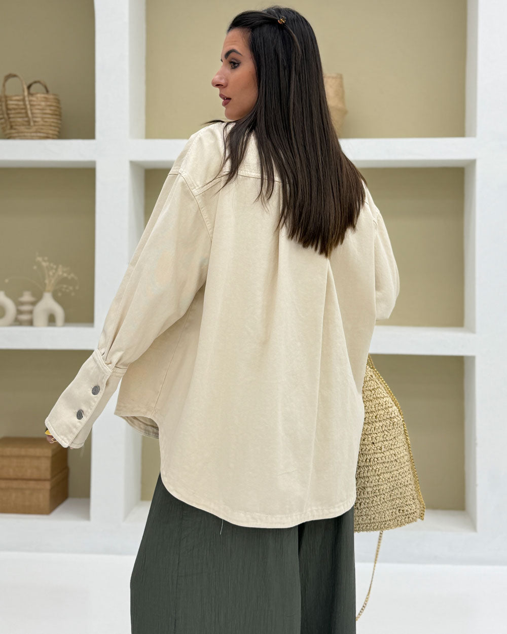 Giacca denim teh2 Beige