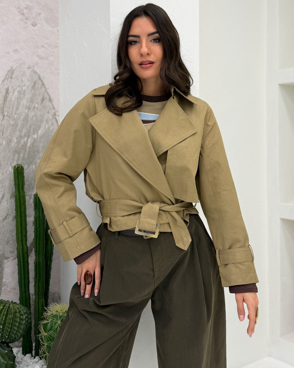 Trench corto 9367 Camel