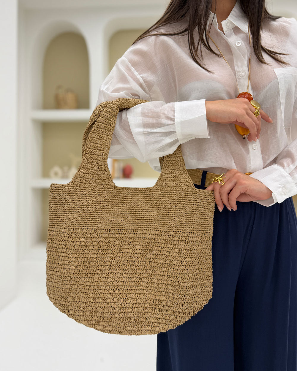 Borsa Capri love Beige
