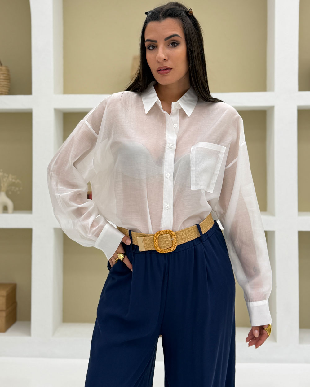 Camicia Basic Silk Bianco