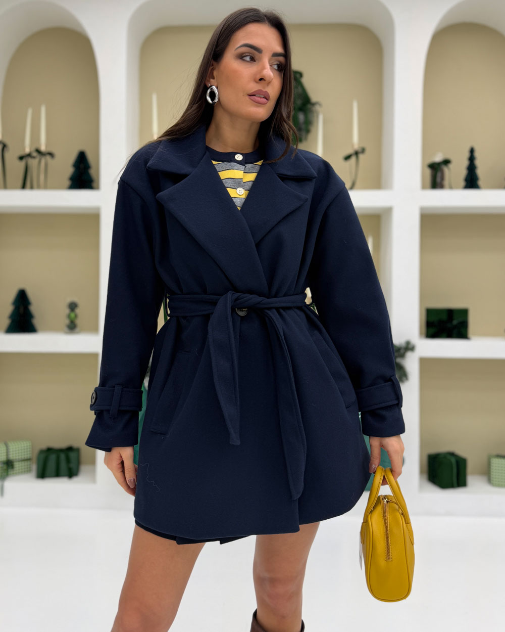 Cappotto CORTO 13381 Blu