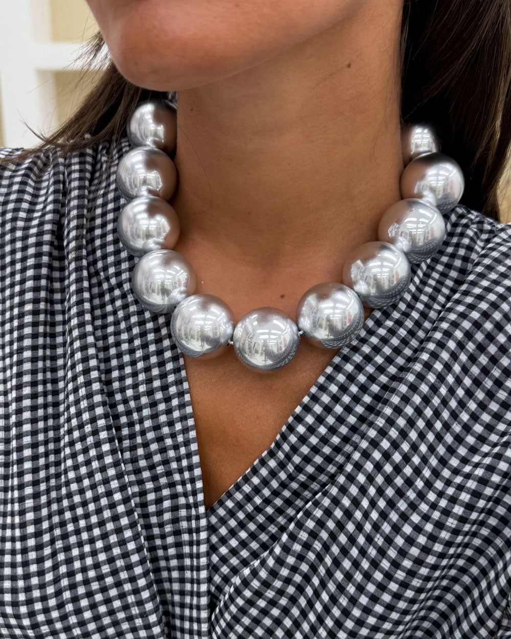 Collana sfere big Argento
