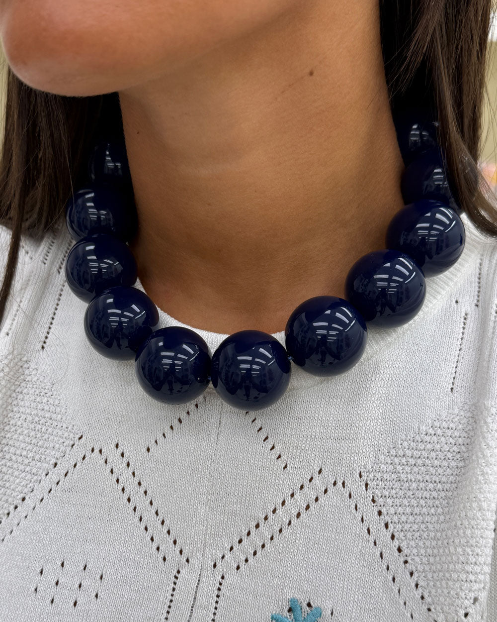 Collana sfere big Blu