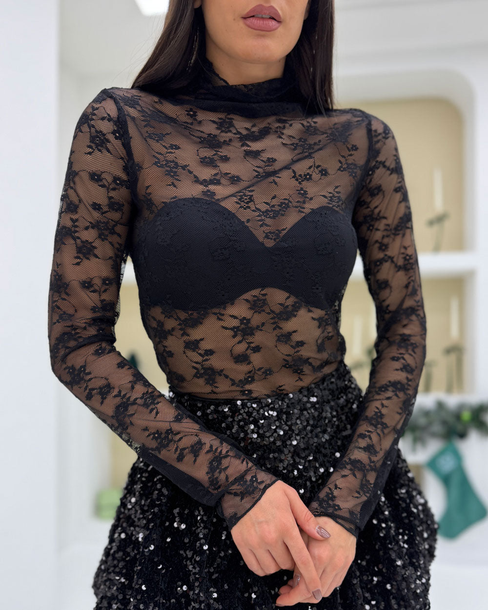 Maglia Velata Valentina Nero