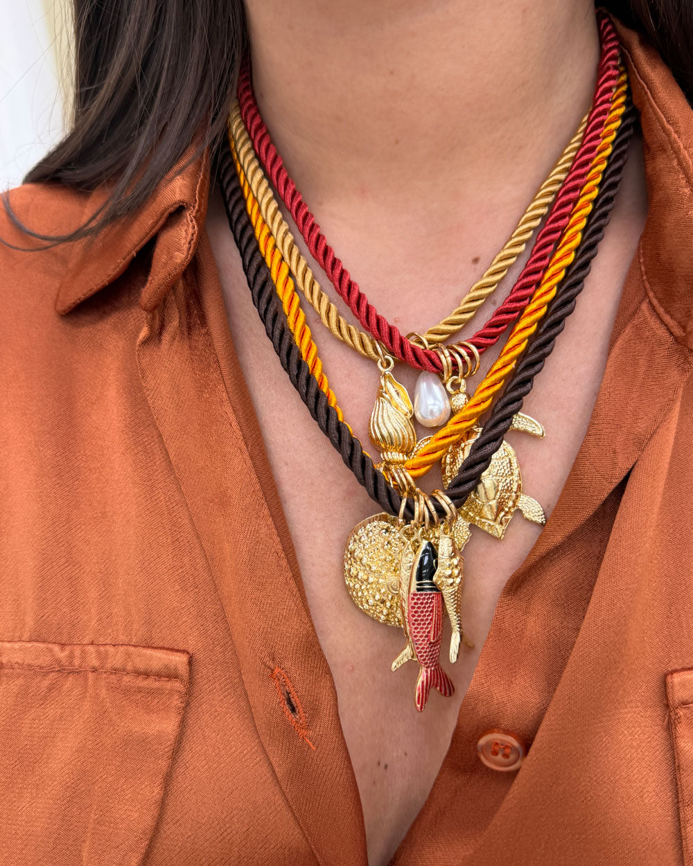 Collana Turtle Bordeaux