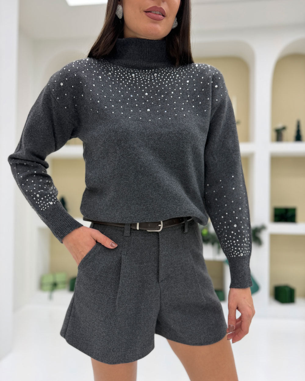 Shorts pesante 259878-1 Grigio