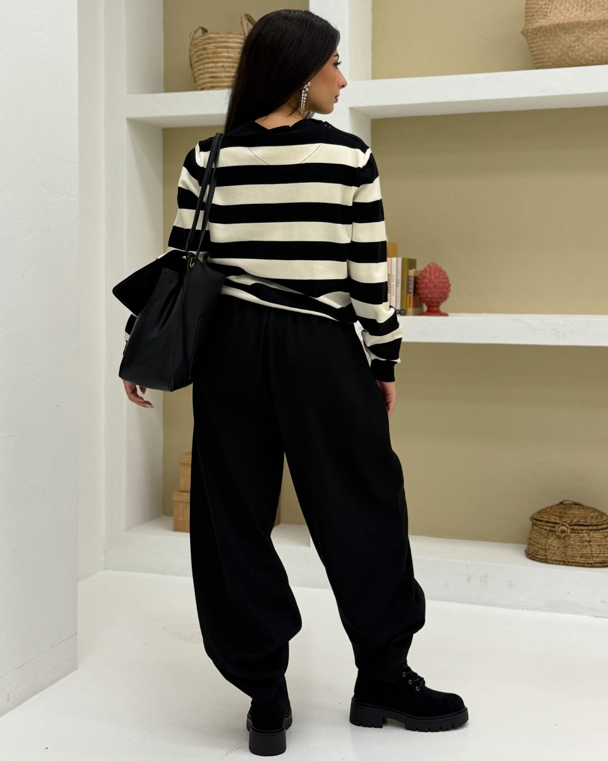 Pantalone elastico 53118 Nero