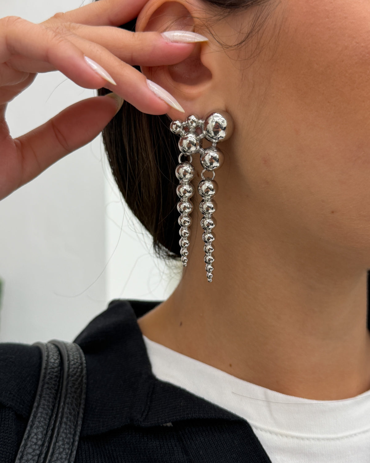 Orecchini pendenti Bubbles Argento