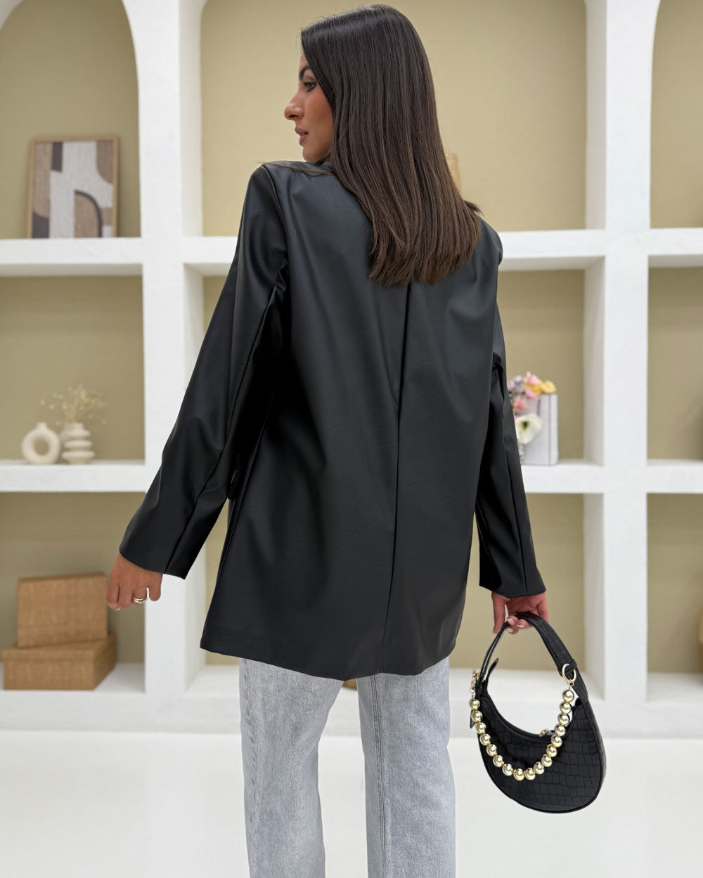Blazer ecopelle Conny Nero