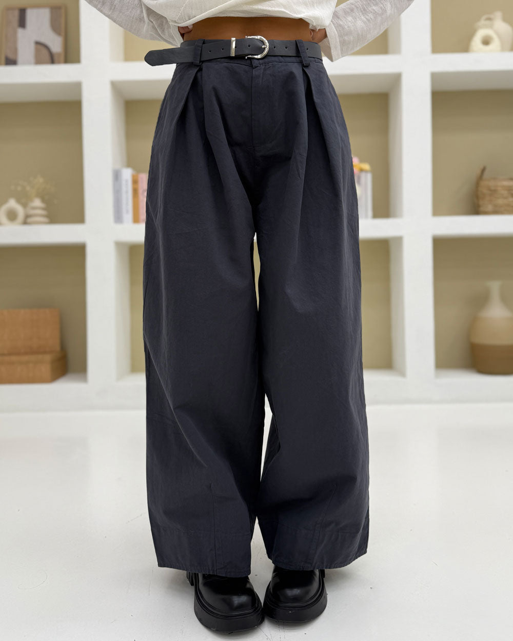 Pantaloni fibbia 14741 Grigio