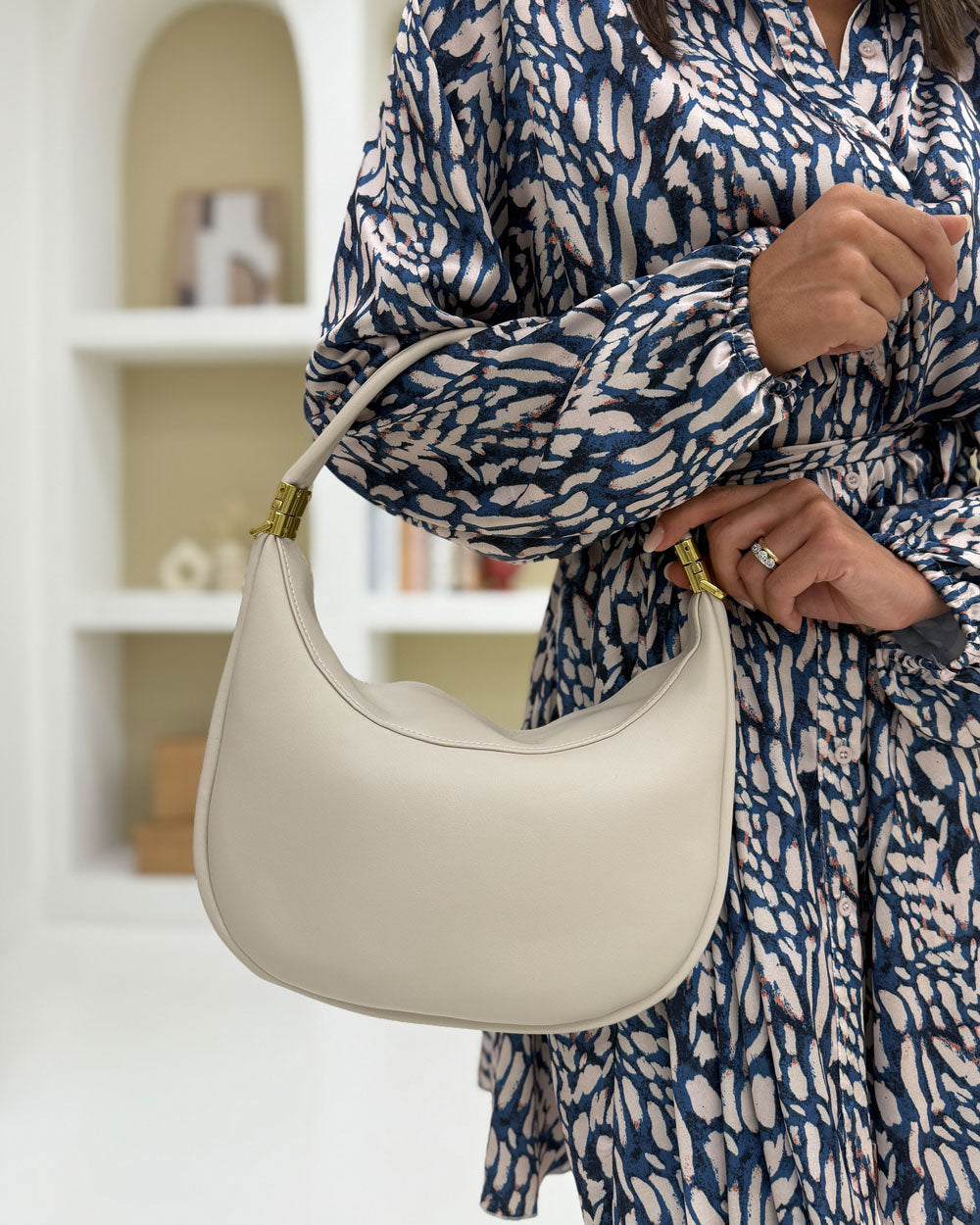 Borsa Double Ring Beige