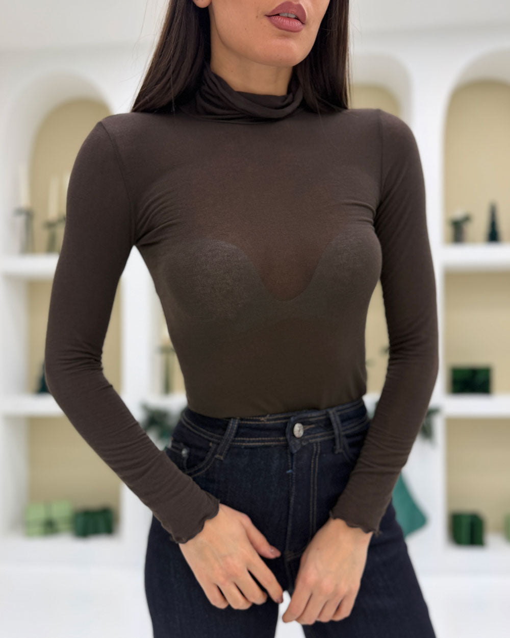 Lupetto liscio Marrone