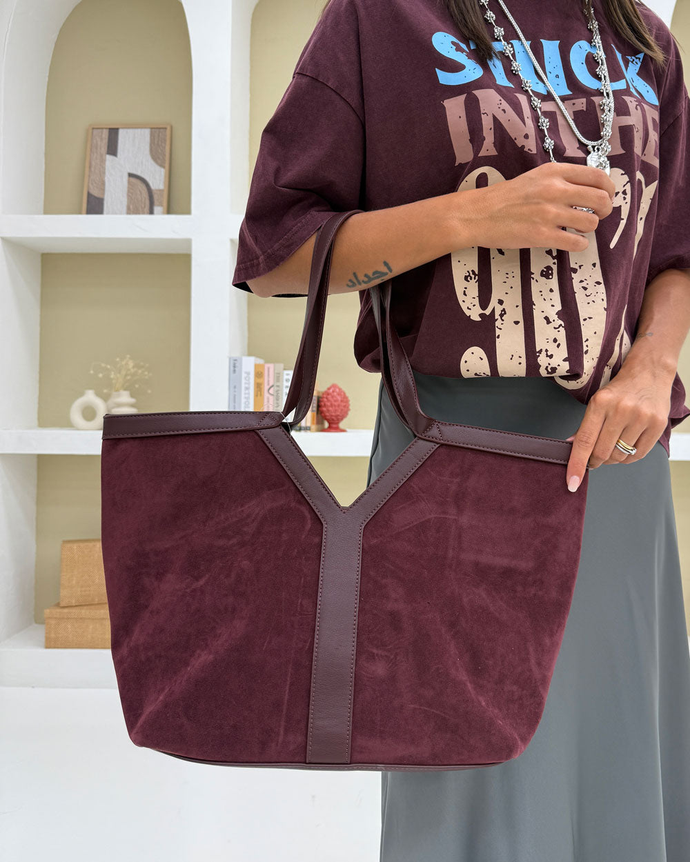 Borsa profilo Valentina Bordeaux