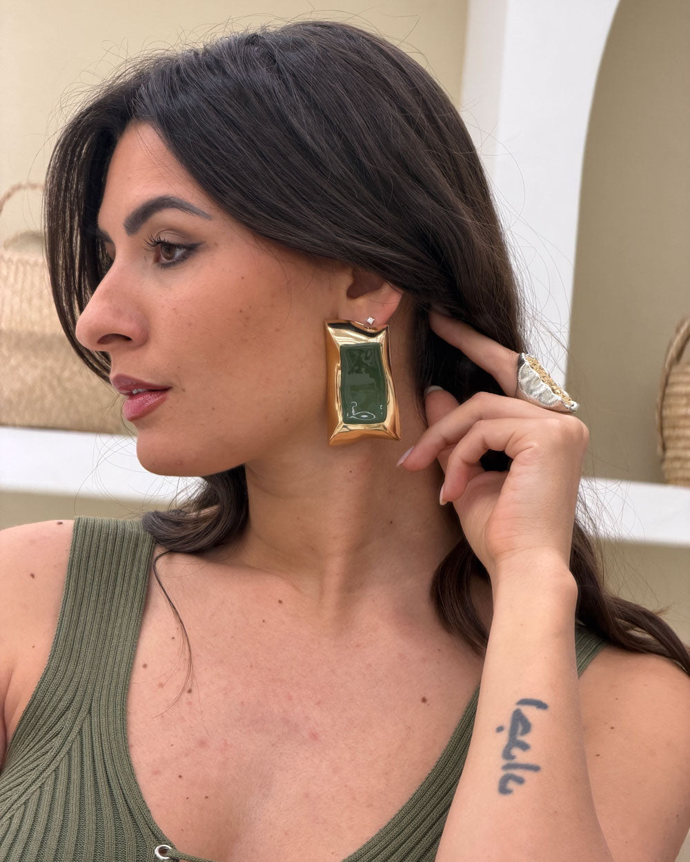 Orecchini Togo Verde