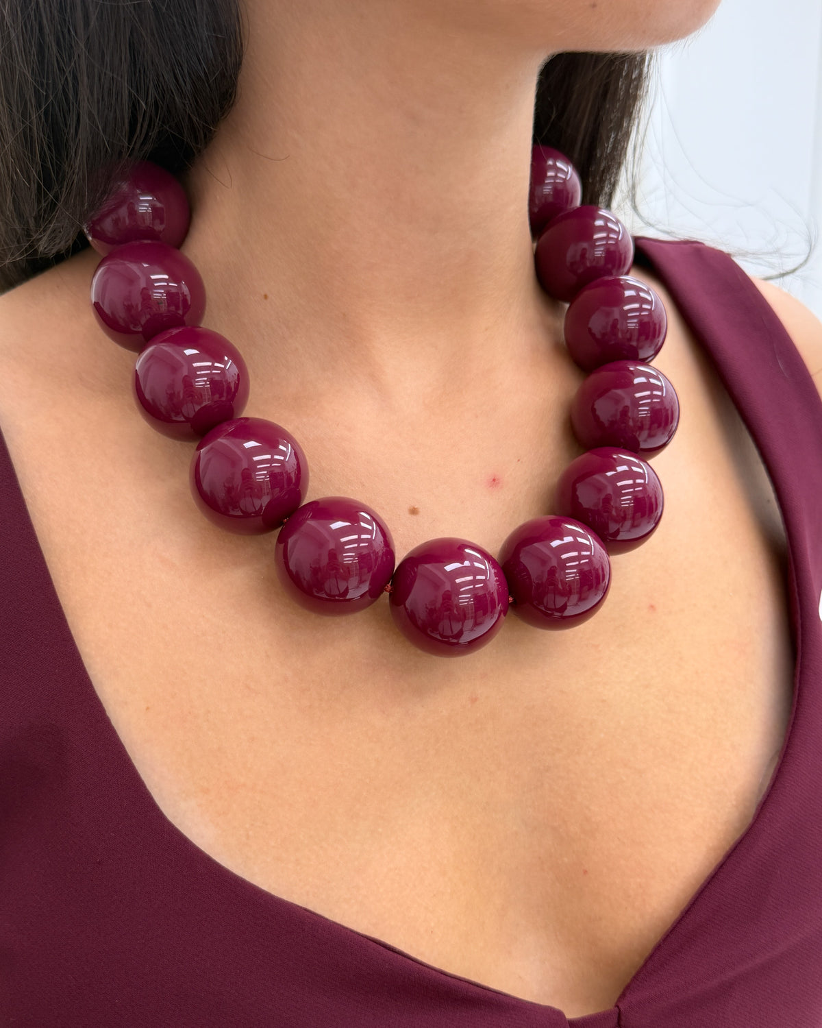 Collana sfere big Prugna