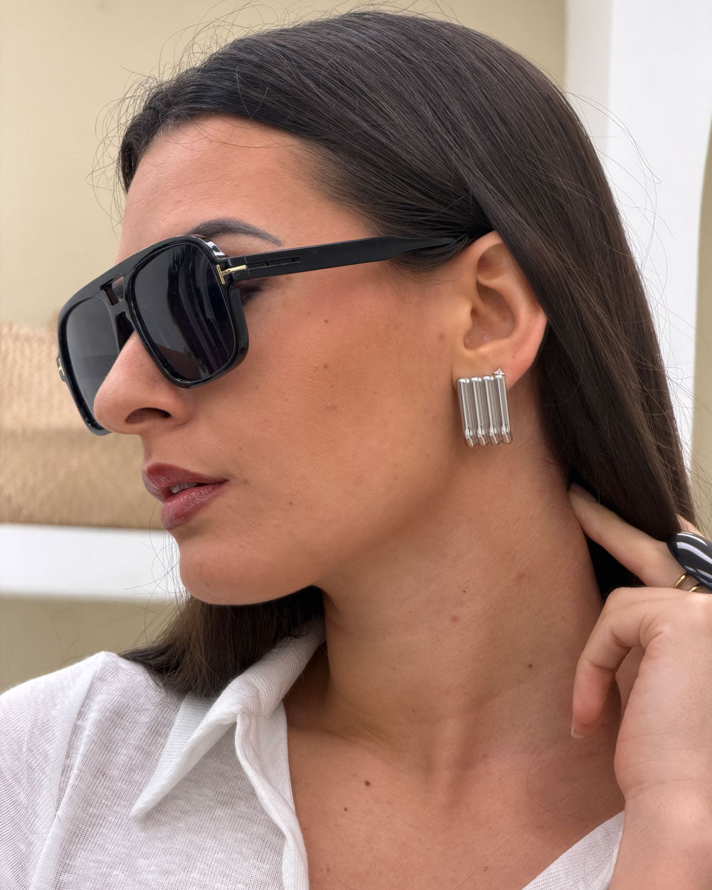 Orecchini Rigati Argento