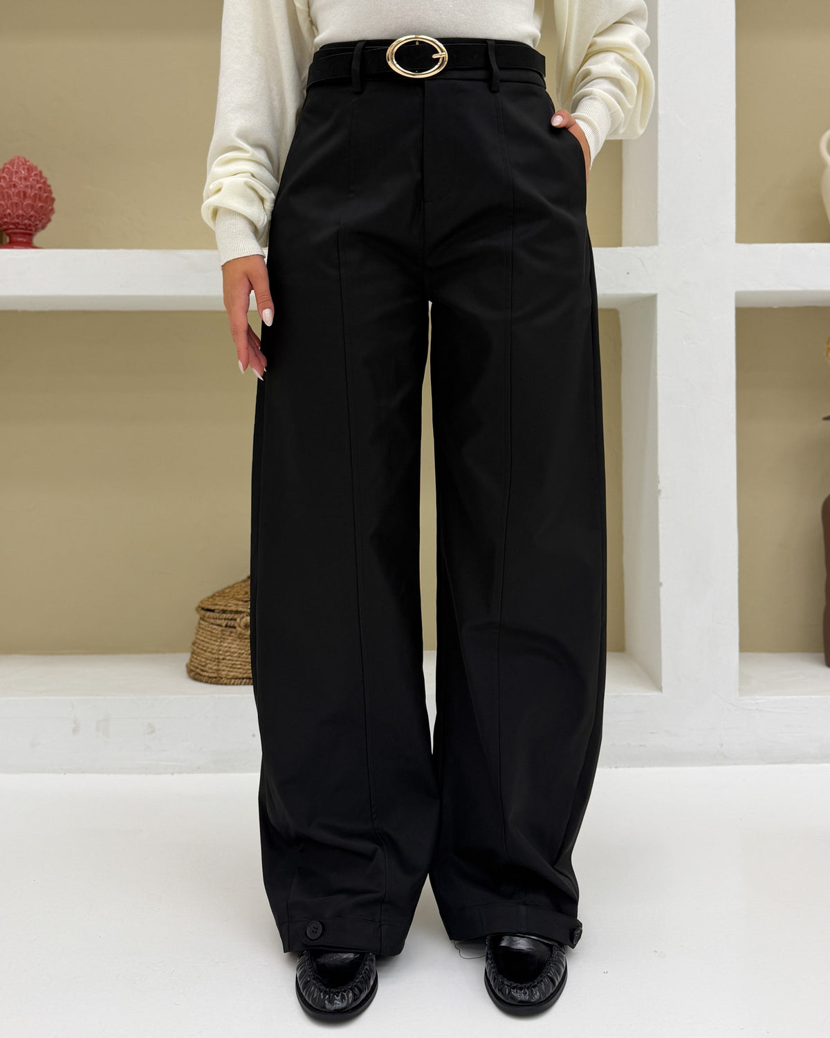 Pantalone wide DL20785-3 Nero