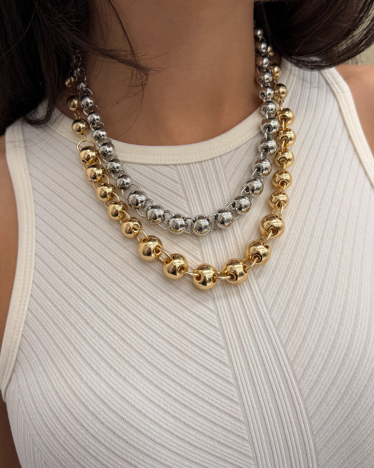 Collana biglie Bicolor