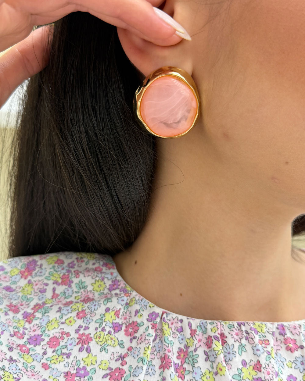 Orecchini Luna Rosa