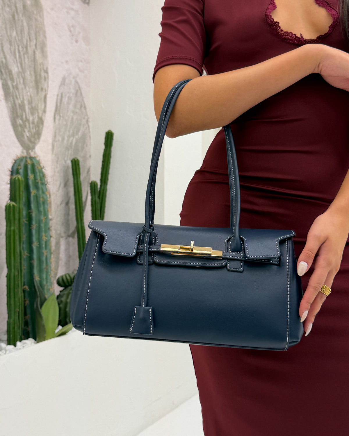Borsa a spalla Megan Blu