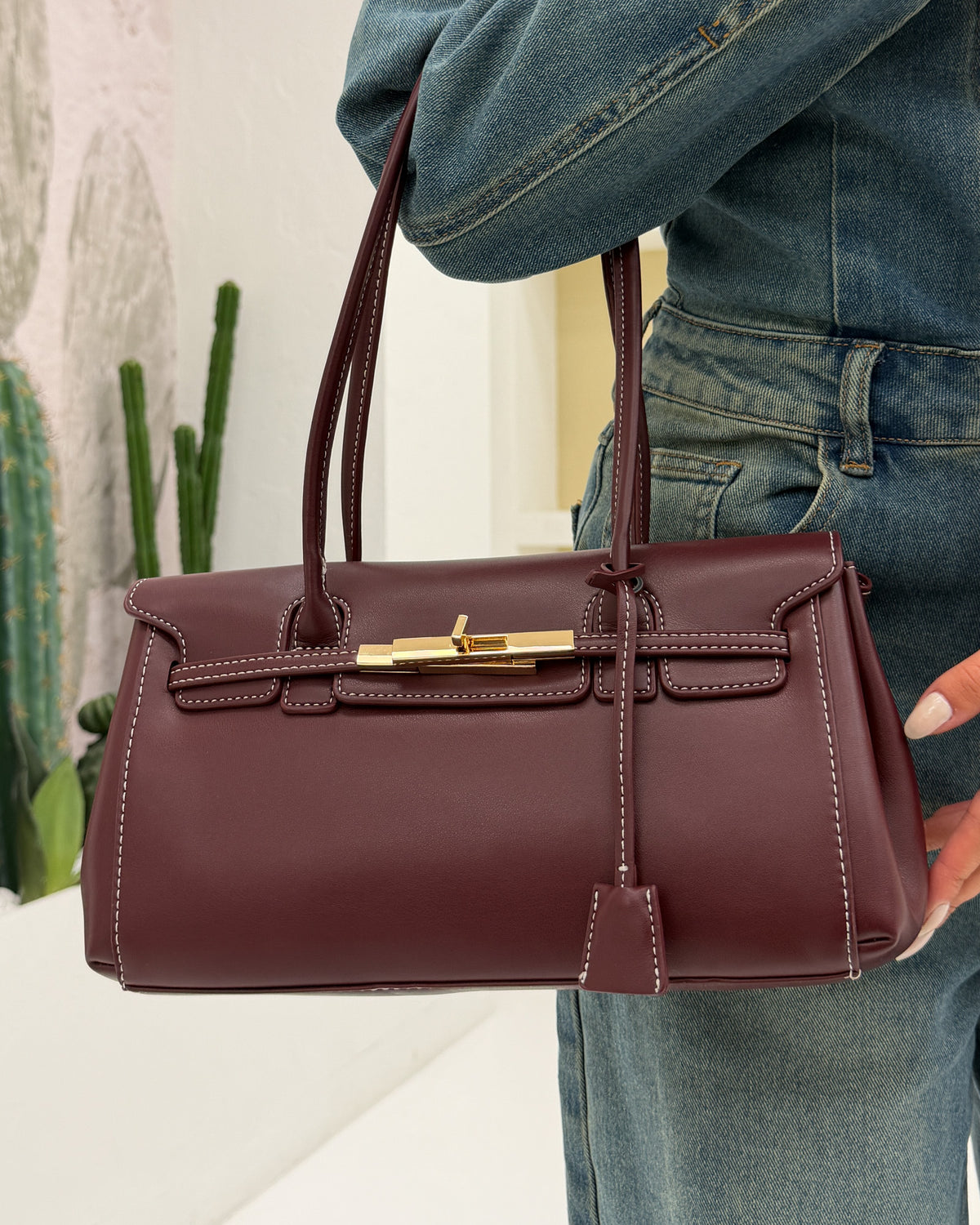 Borsa a spalla Megan Bordeaux