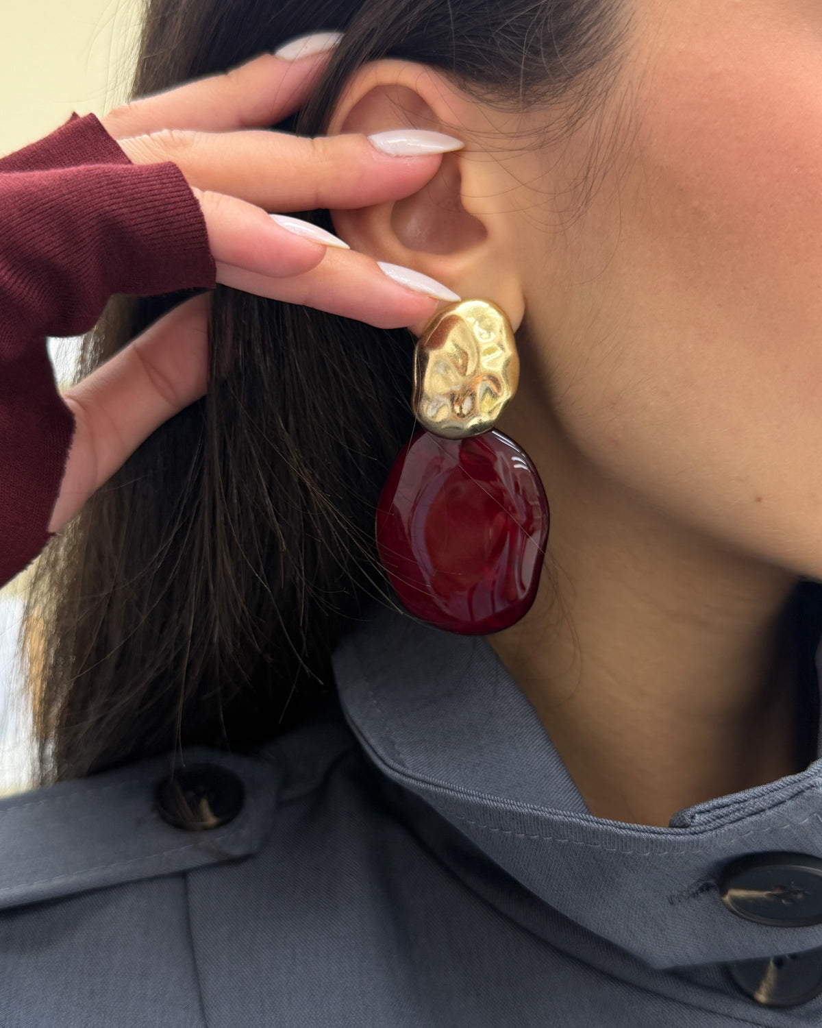 Orecchini Tamlin Bordeaux