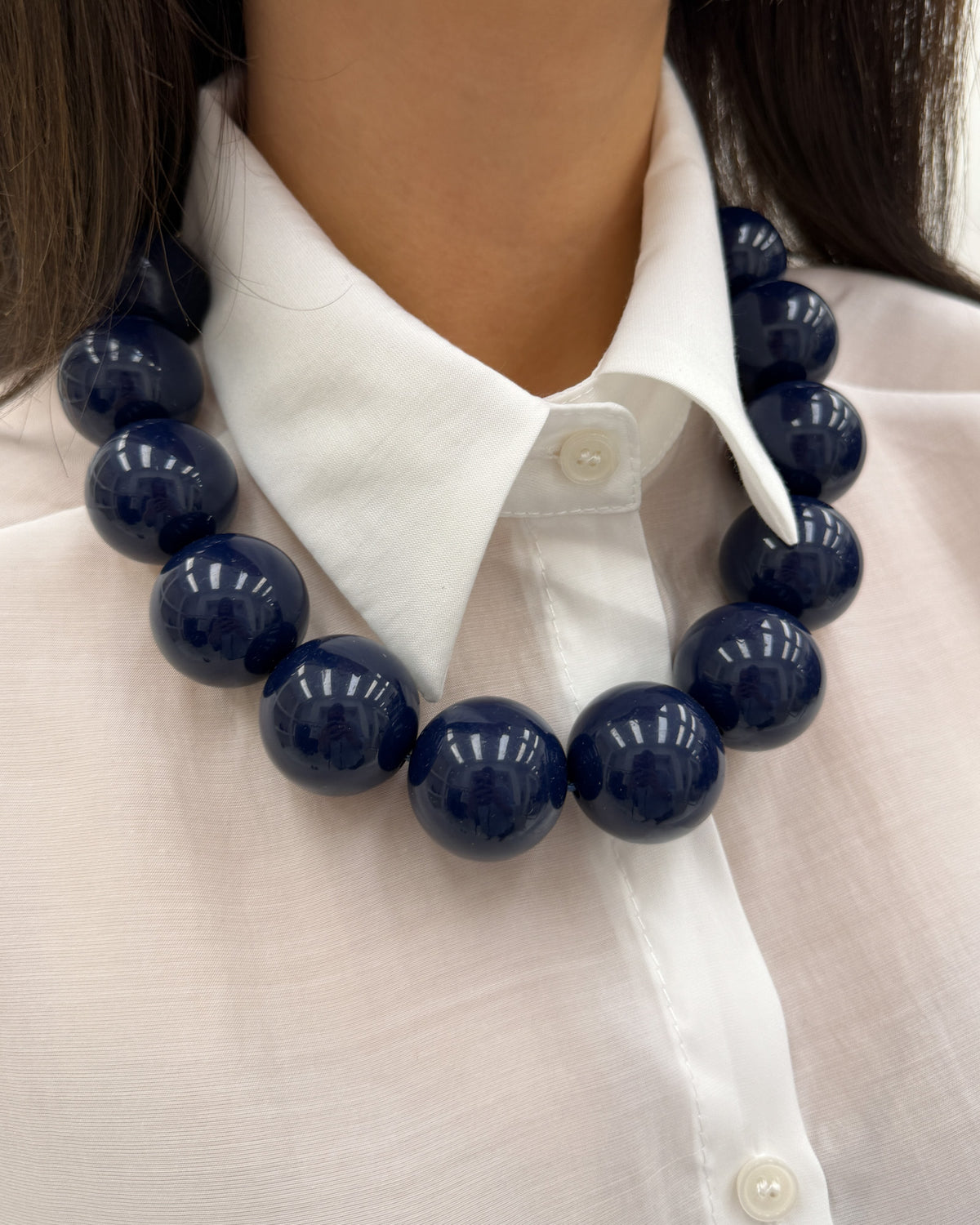 Collana sfere big Blu