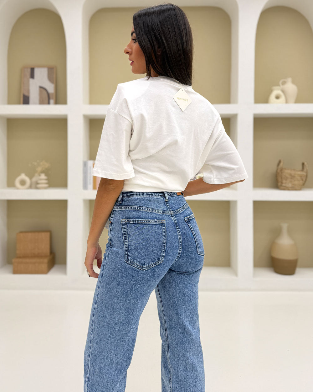 Jeans straight H3000-2 Celeste