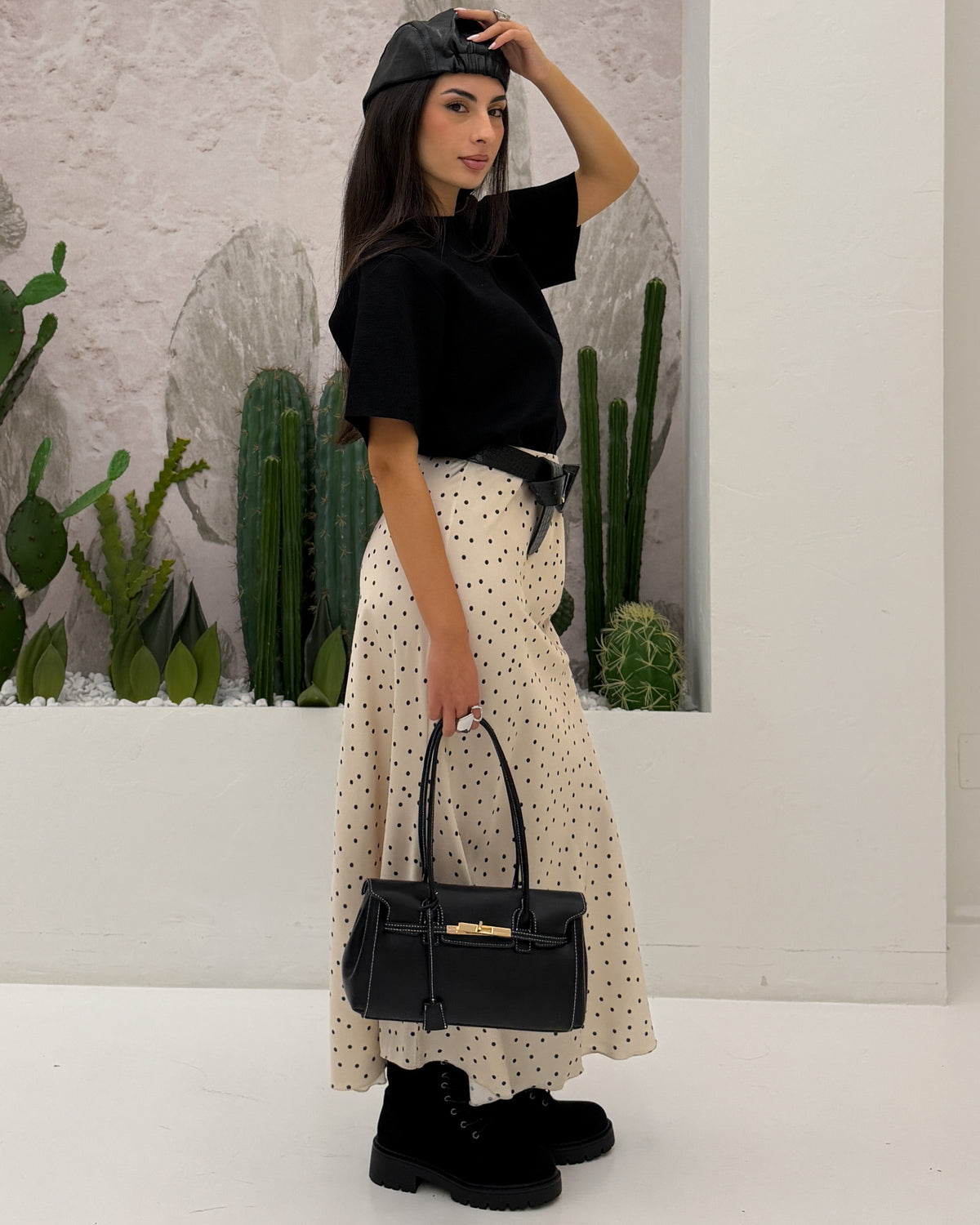 Borsa a spalla Megan Nero