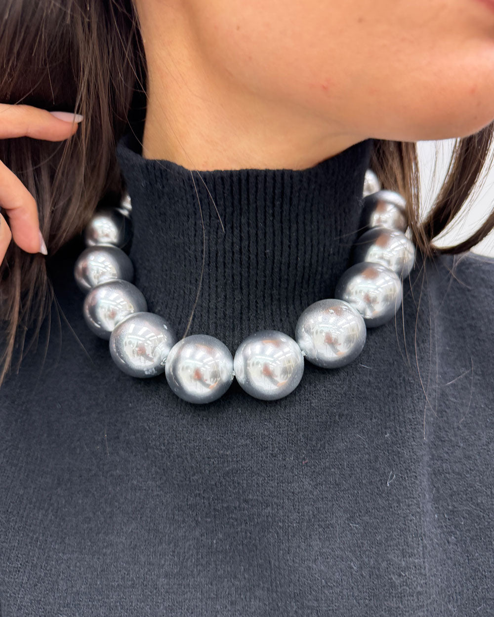 Collana sfere big Argento