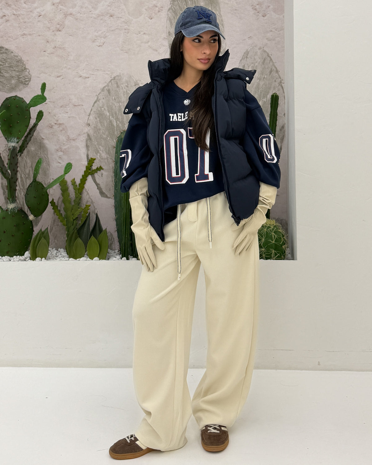 Pantaloni Tuta Hm0070 Panna