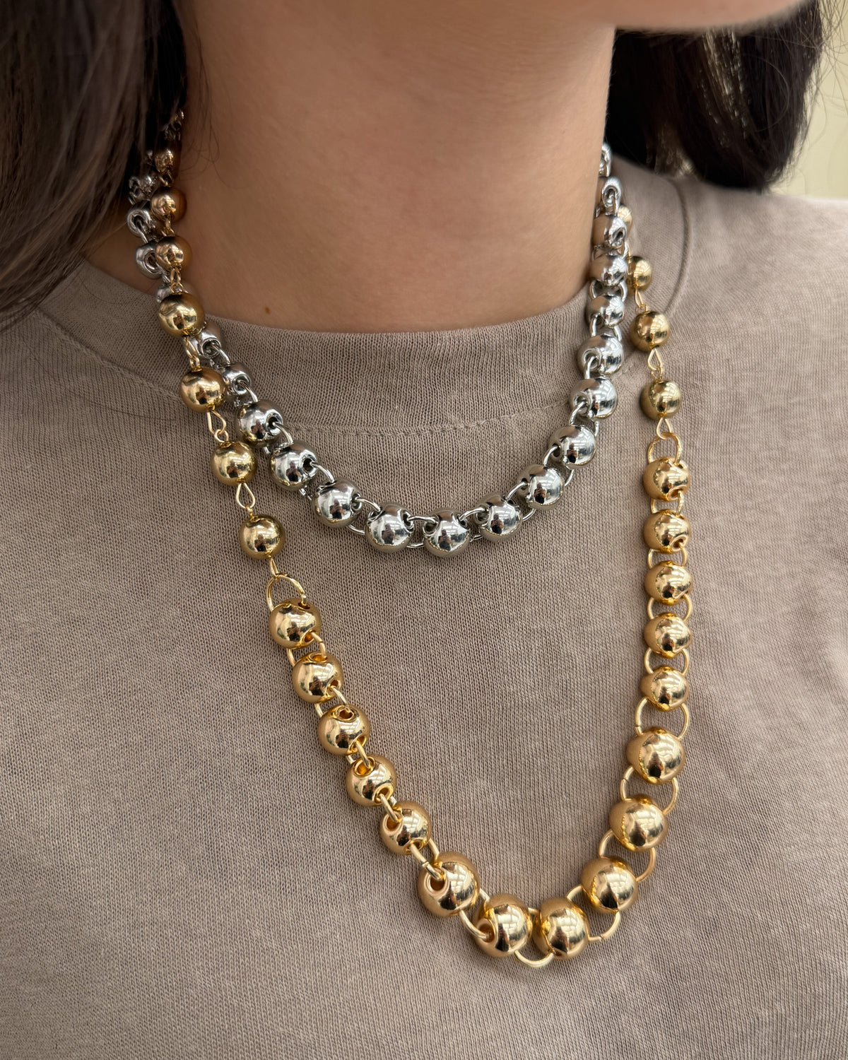 Collana biglie Bicolor