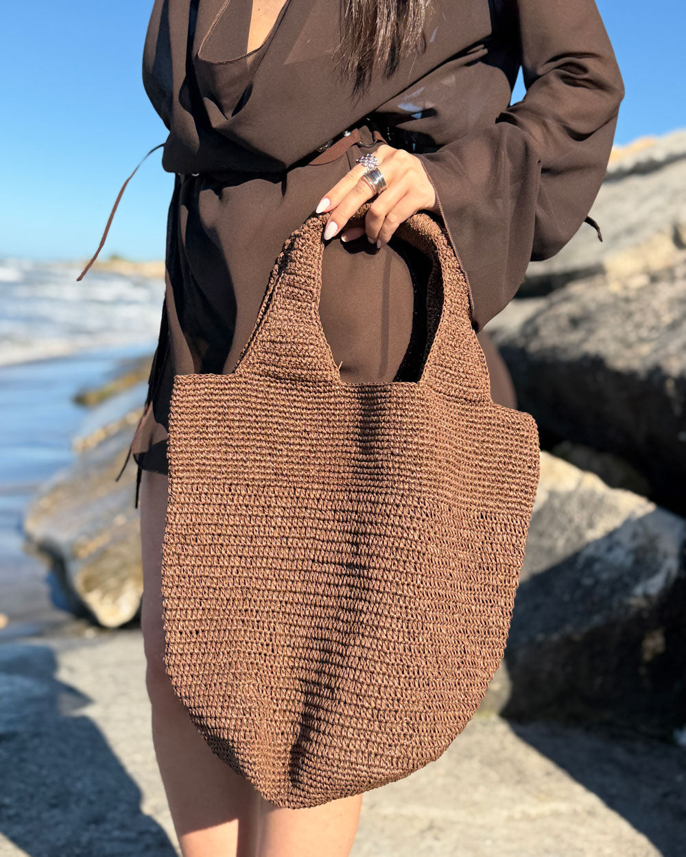 Borsa Capri love Marrone