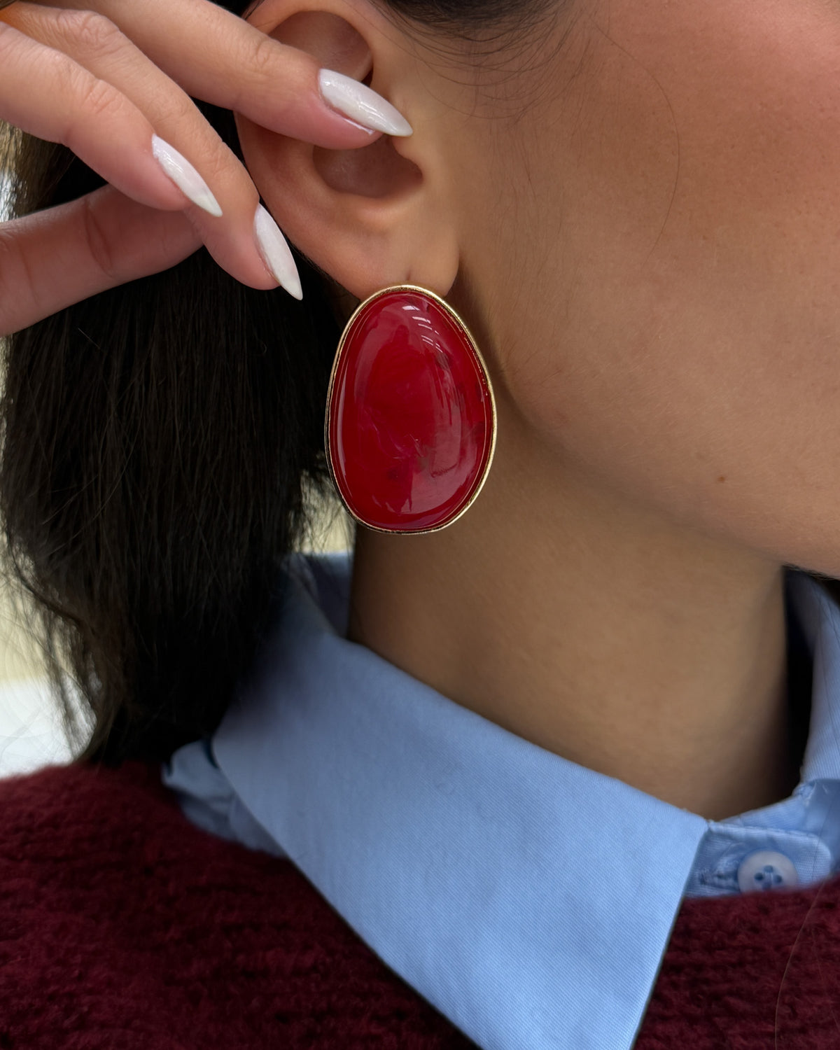 Orecchini Brigerton Rosso