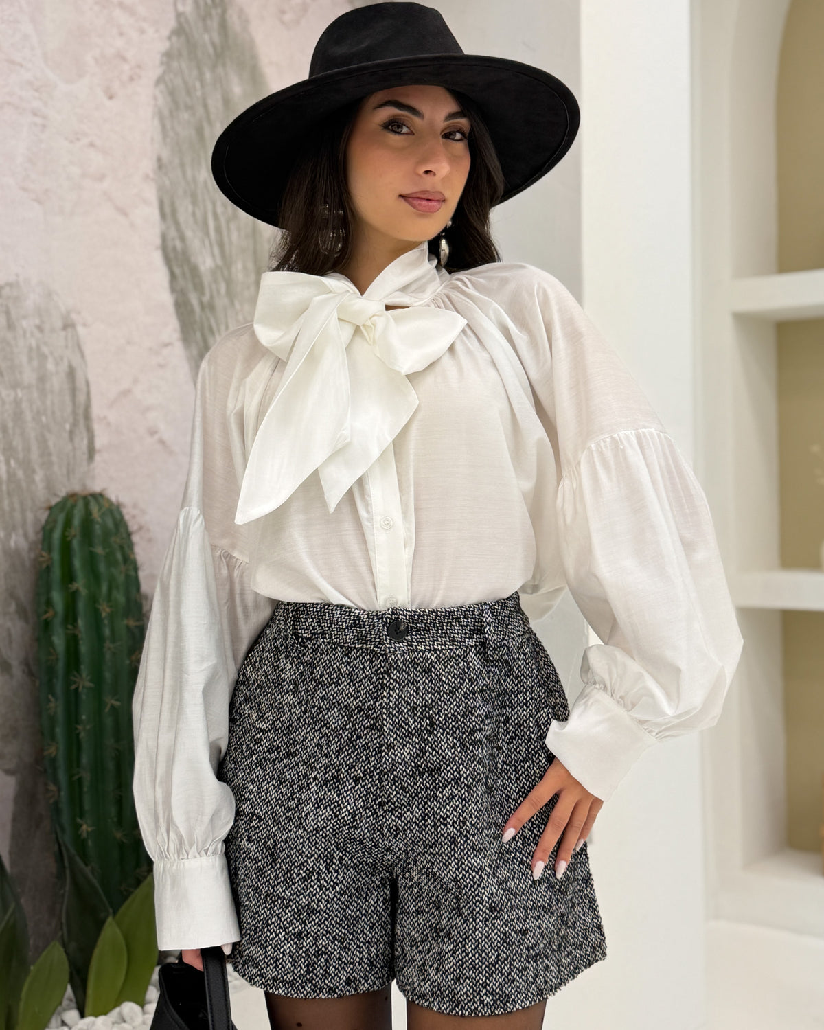 Camicia School Fiocco Bianco