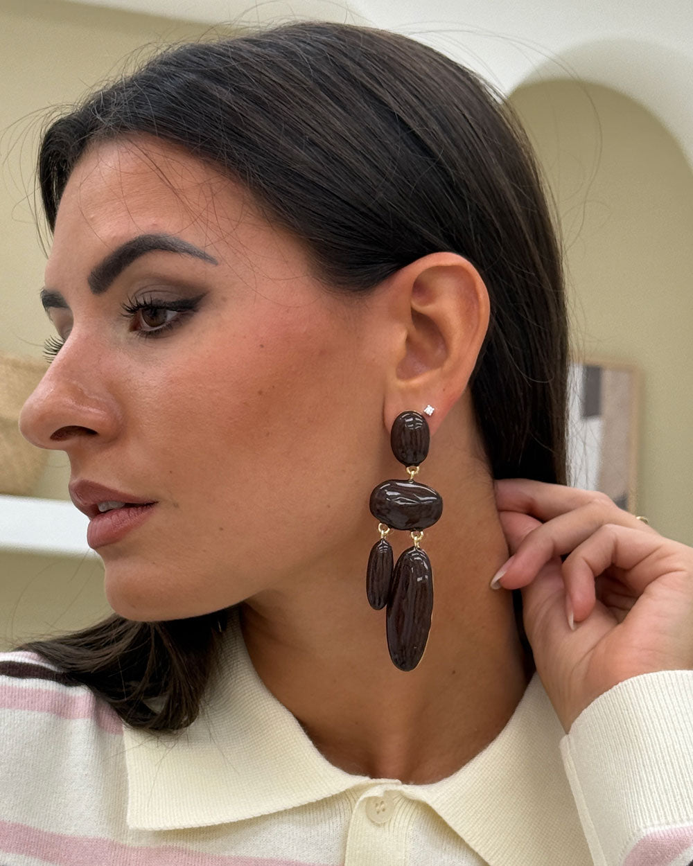 Orecchini Petral Marrone