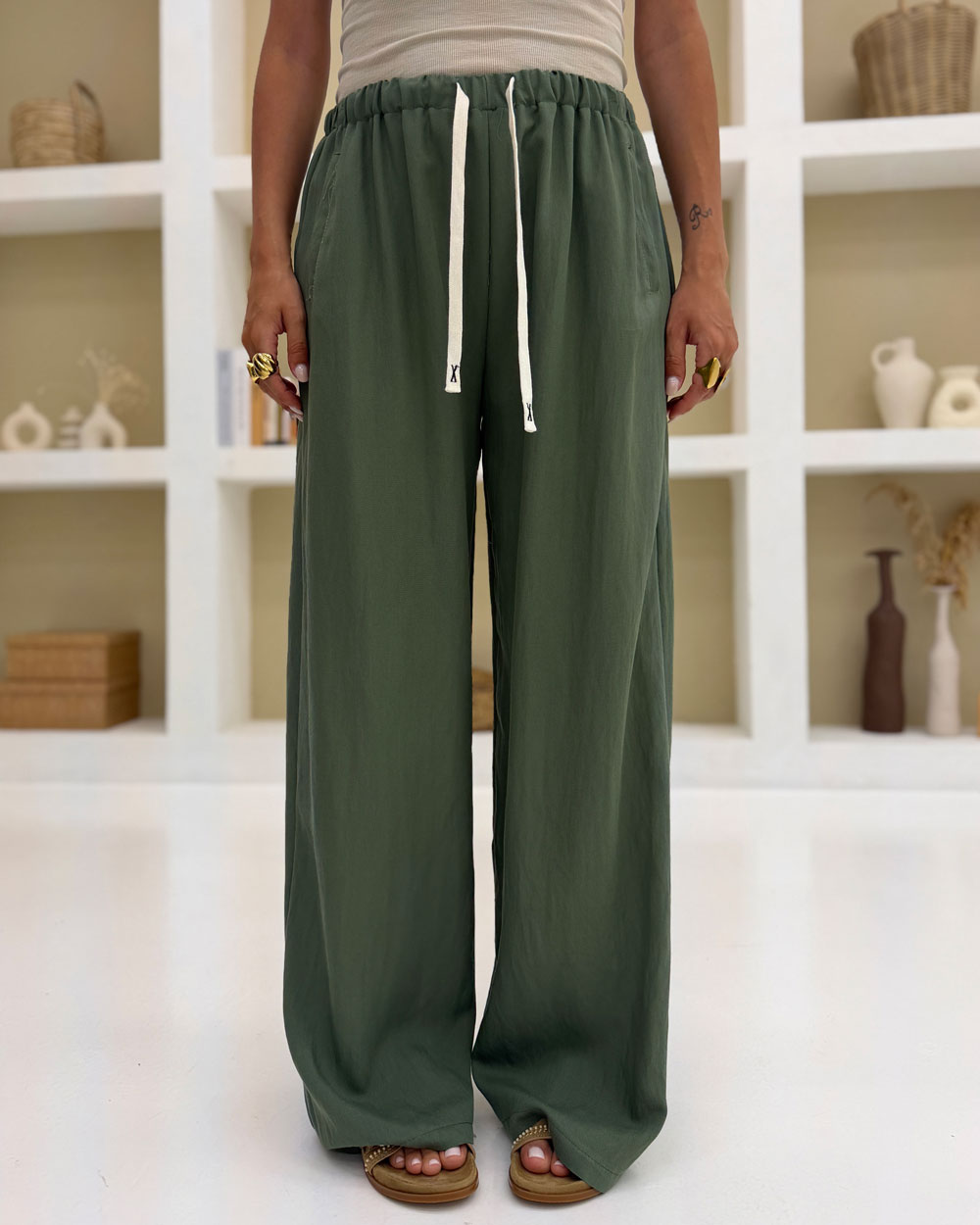 Pantalone morbido 5986-2 Verde
