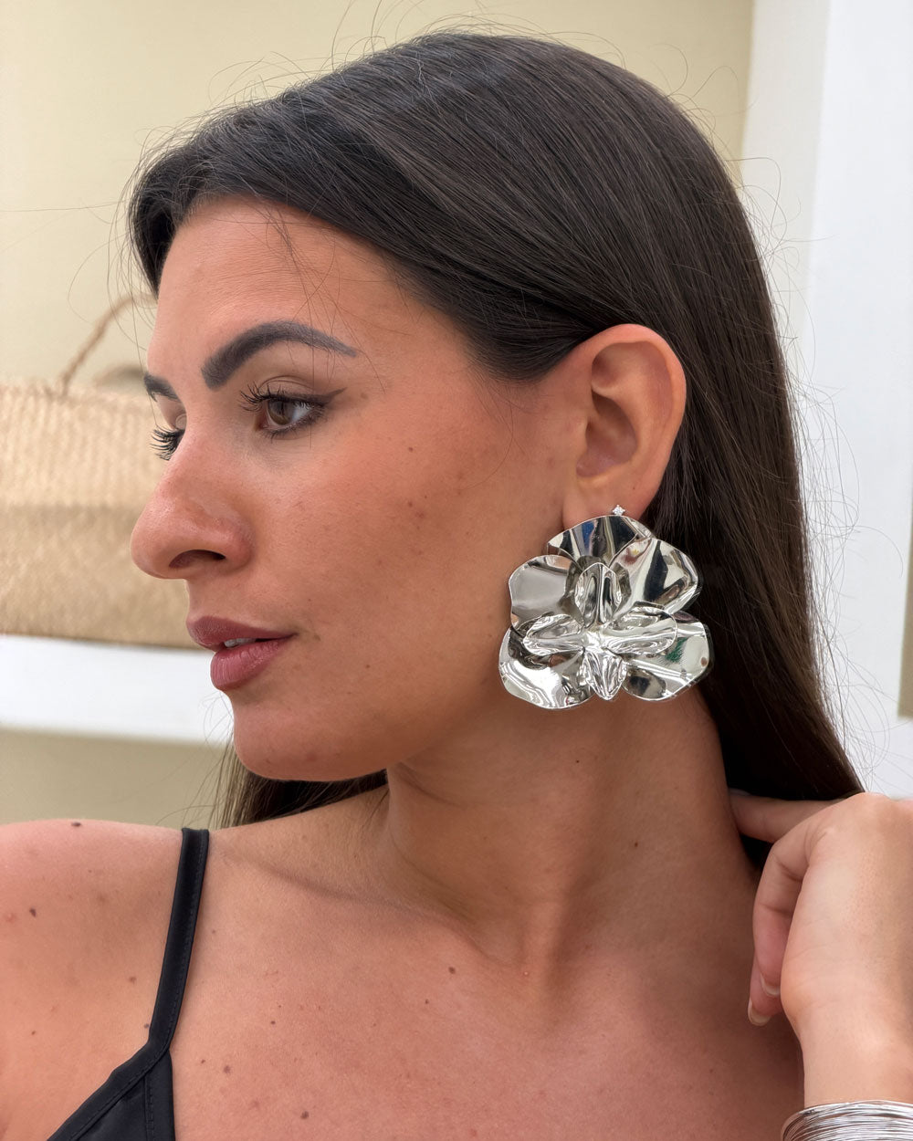 Orecchini Fiore Argento