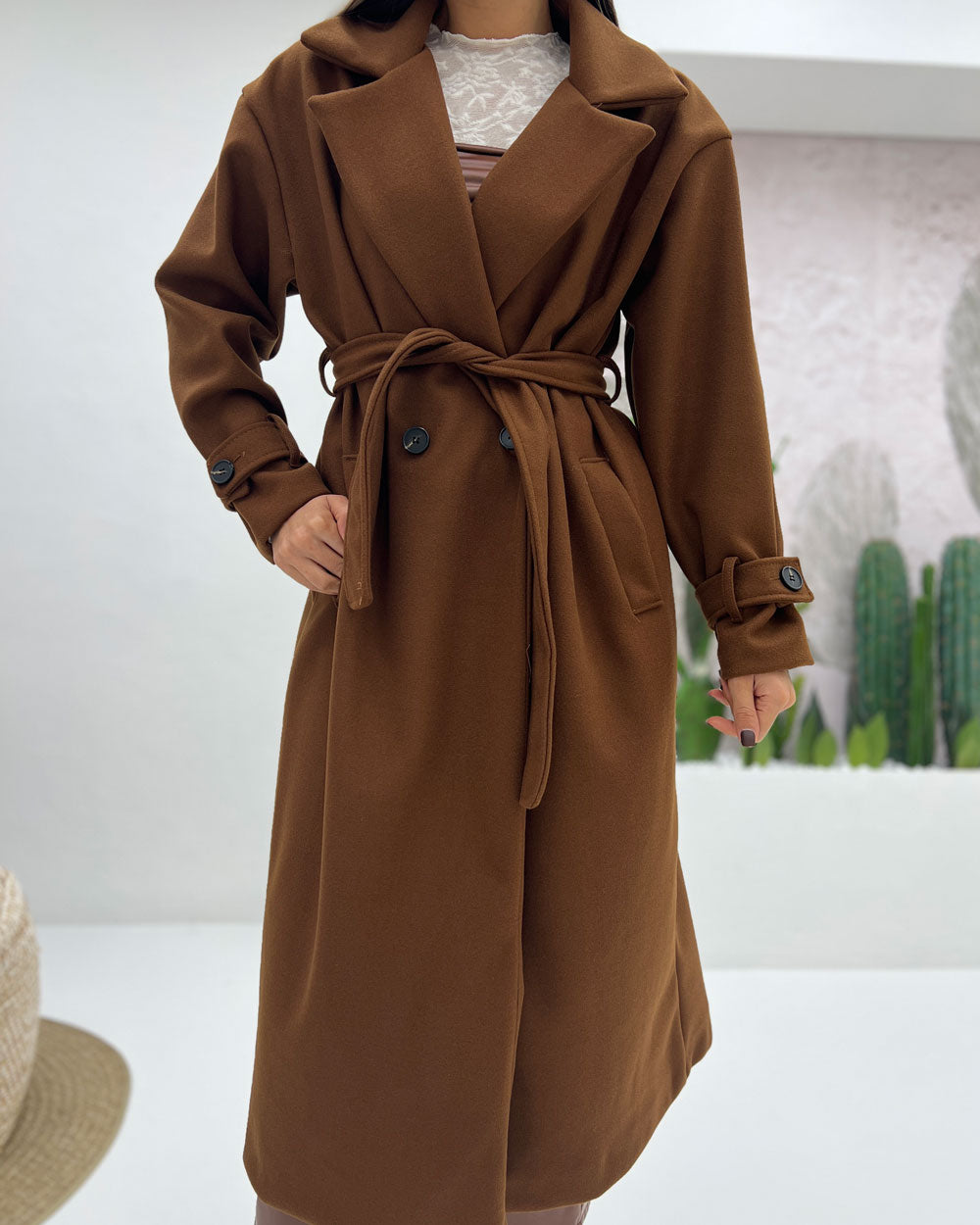 Cappotto foderato Fusciacca Marrone