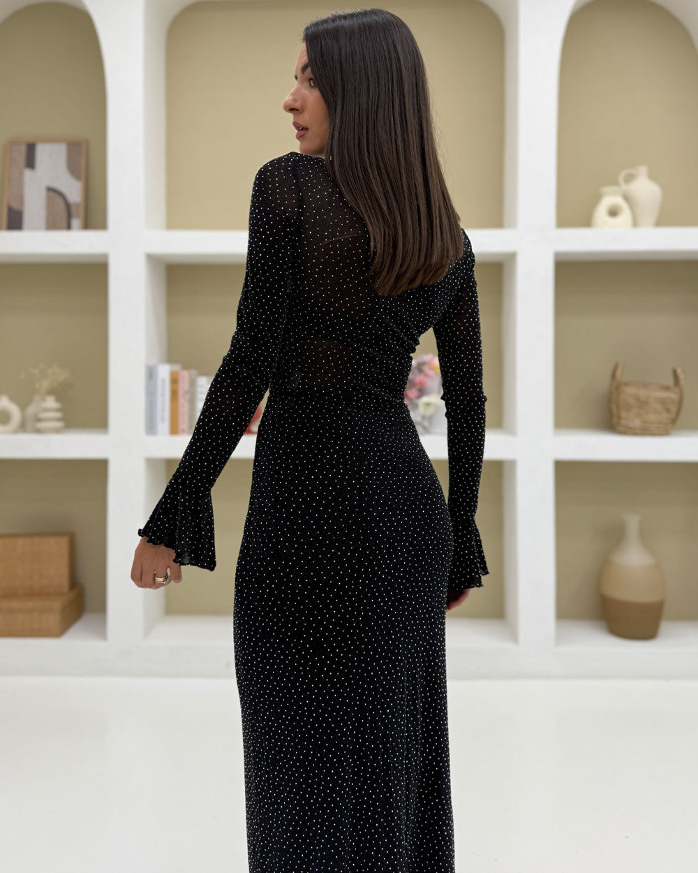 Top Lavinia lucente Nero