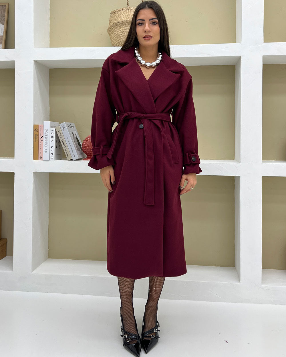 Cappotto foderato Fusciacca Bordeaux