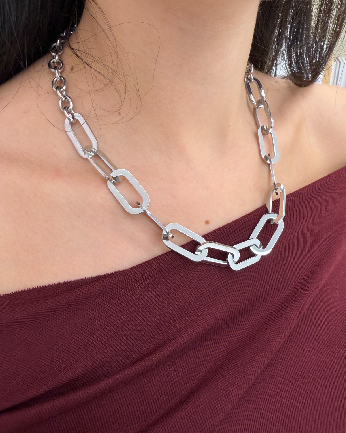 Collana Catena Amara Argento