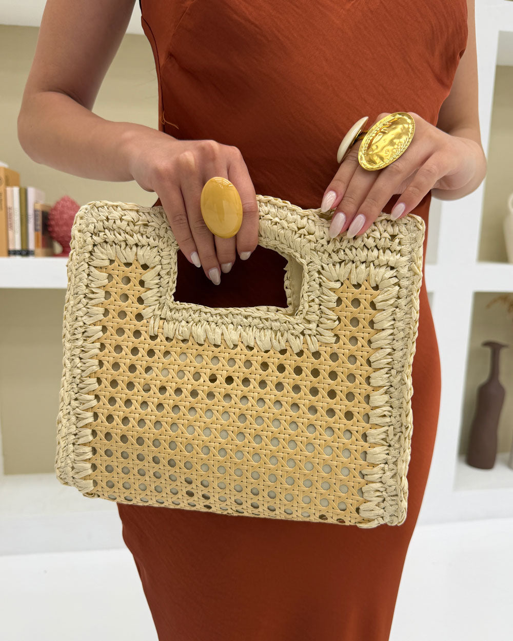 Borsa Lipari Vimini Beige