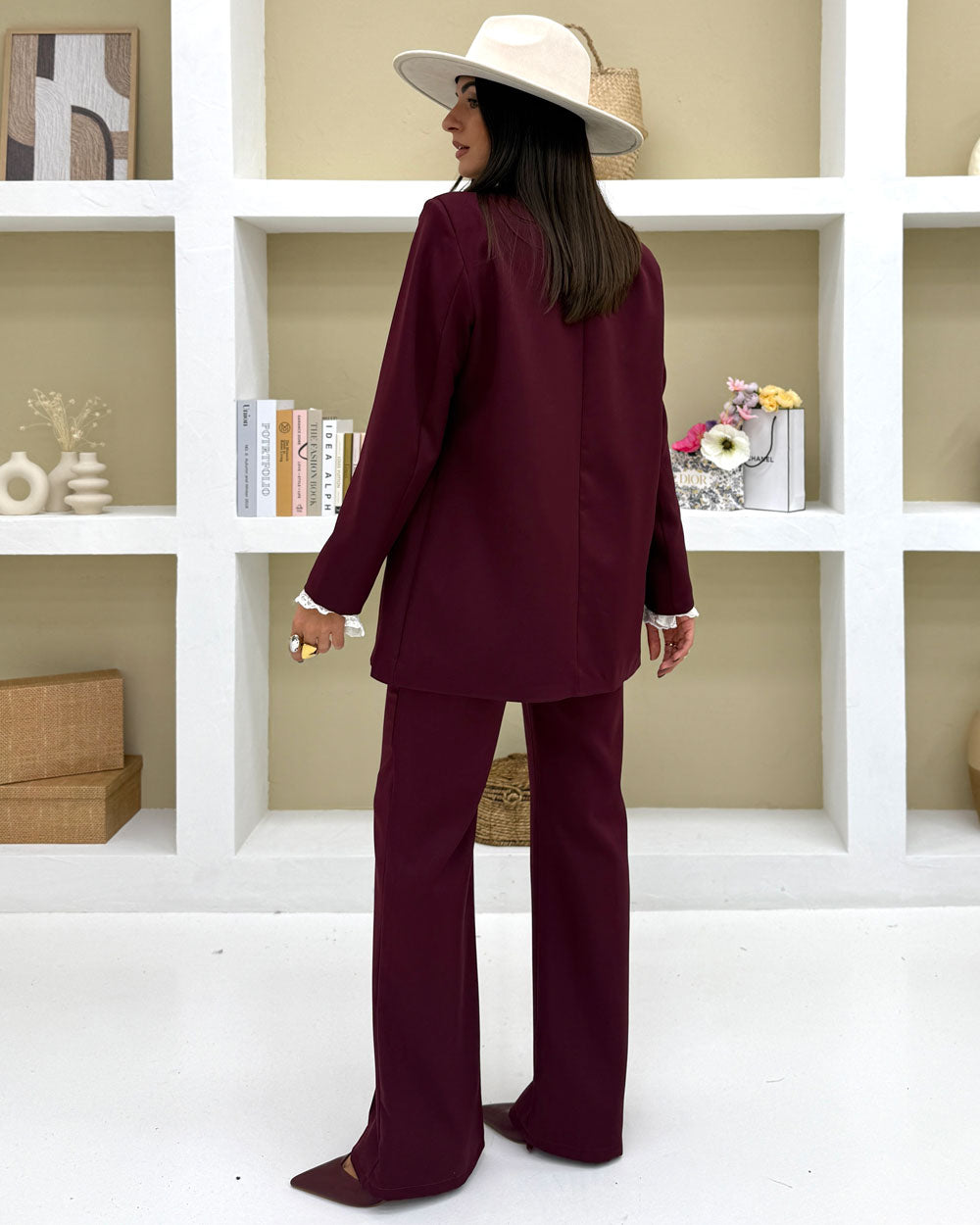 Blazer bottone singolo Bordeaux