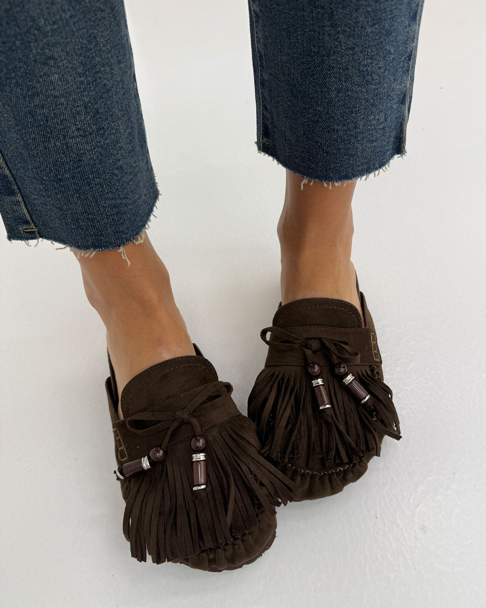 Sabot nappine SUEDE Marrone